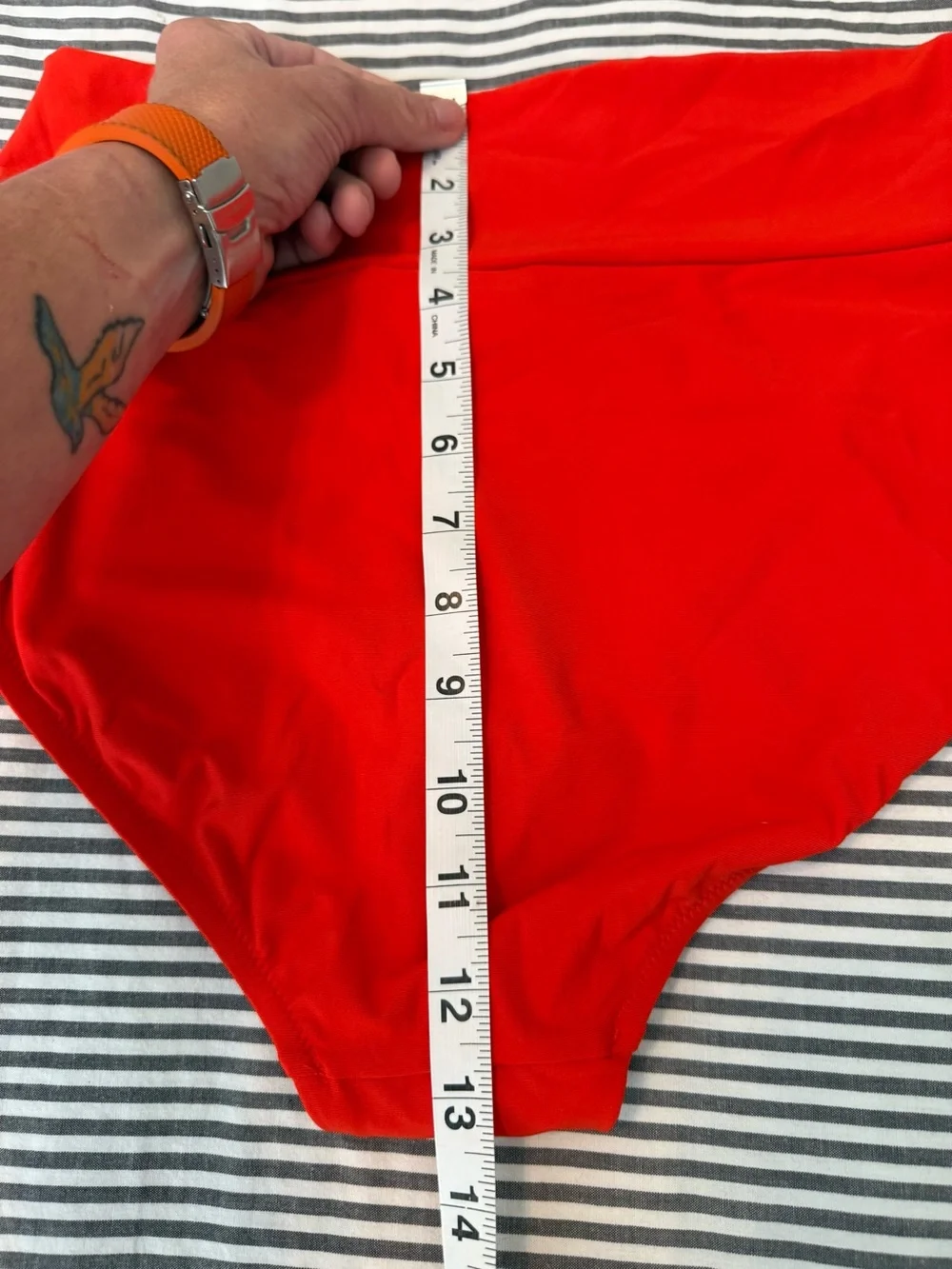 CALIA Red High-Rise Tummy Control Bikini Bottoms - Size M - Picture 3 of 4